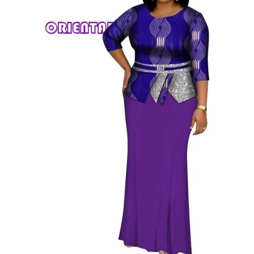 ORIENTAR 2 Piece Women Set Africa Print Tops & Skirts Elegant Lady African Outfits Dashiki Dresses for Women WY311