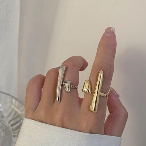 2021 Europe And The United States Exaggerated Style Ring Irregular Shape Hollow Ring The Charm Of Women Ring Jewelry Gifts