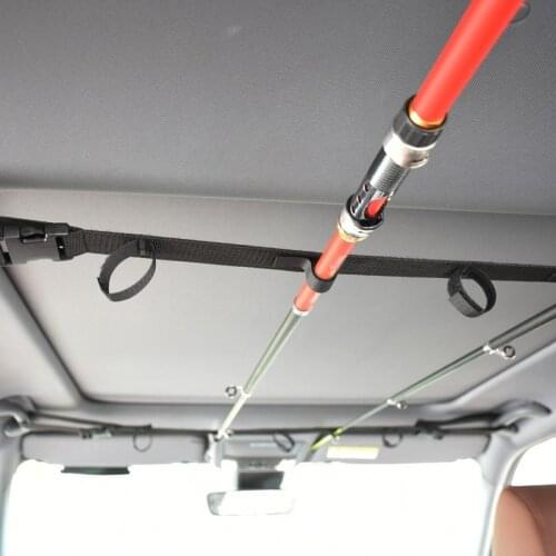 1pcs/2 pcs Fishing Rod Saver Vehicle Rod Carrier Band Rod Holder Belt Strap fishing tools