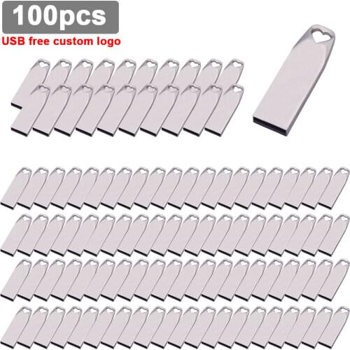 100pcs/lot pen drive 64gb 32 gb USB 2.0 flash drive pendrive USB stick 16gb 8gb waterproof business gift usb free custom logo