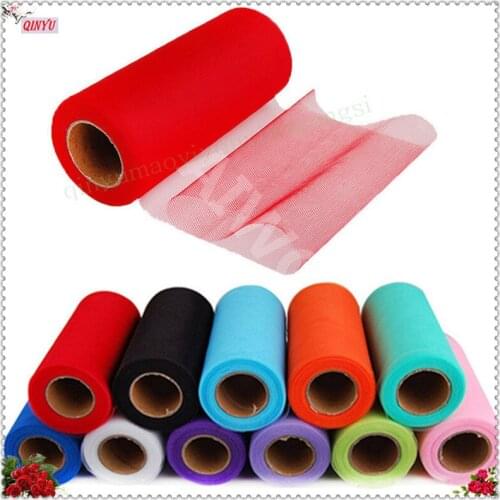 15cm x 22m Organza Sheer Gauze Element For Table Runner And Home Garden Wedding Party Decoration Roll Crystal Tulle fabric 7Z
