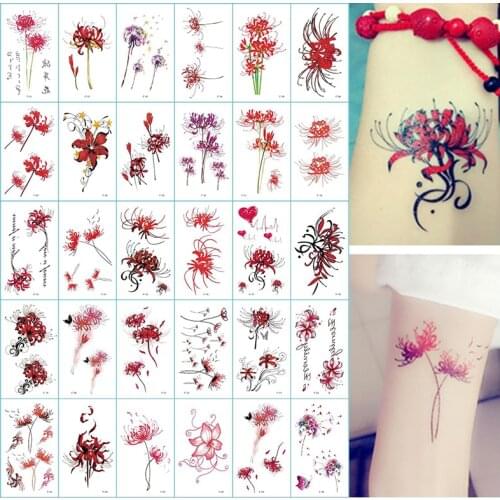 30pcs Tattoo Stickers Temporary Tattoos Body Art Sticker Flower Letters Cartoon Dog Fake Tattoos Infinity Tattoo for Women, Kids