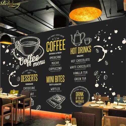 Beibehang Custom 3d wallpaper mural hand-painted catering gourmet menu background wall papers home decor papel de parede