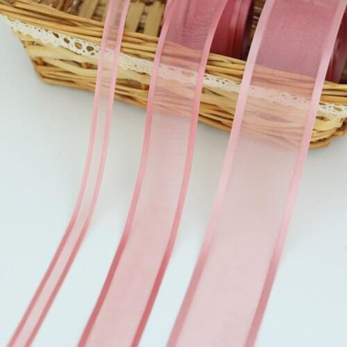 5 meters/roll) Pink Meat broadside organza ribbon wholesale gift wrapping decoration ribbons