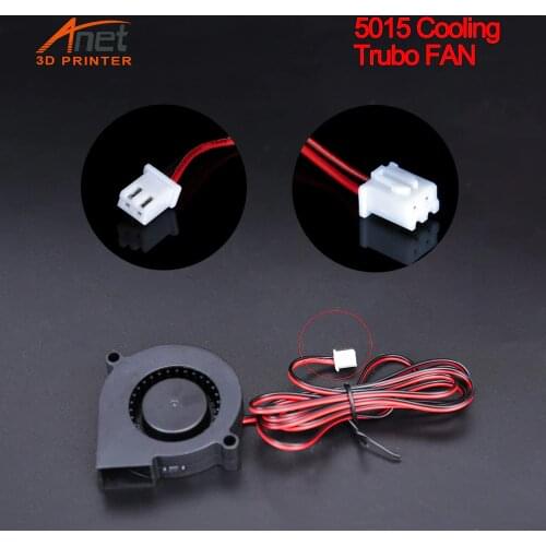 5015 24v Cooling Turbo Fan Brushless 3D Printer Part 2Pin 0.9/1.1/1.4m For A8 A6 Extruder Hotend 50x50x15mm Black Plastic Fans