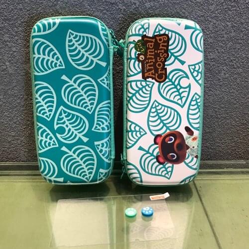 Travel Carrying Case Accessories Kit for Nintendo Switch with Hard Protective Cover, Glass Screen Protector