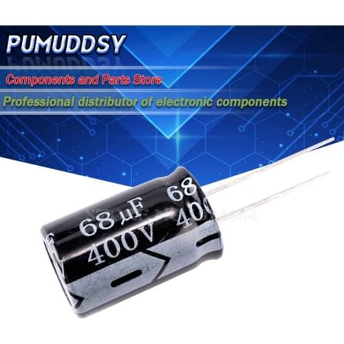 5PCS Higt quality 400V68UF 16*25mm 68UF 400V 16*25 Electrolytic capacitor
