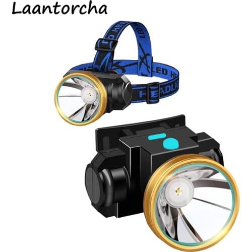 Headlamp Portable ultra bright torch USB Rechargeable Camping Head lamp 80° Rotatable Fishing headlight Flashlight for bicycle