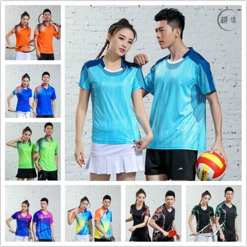 Youth quick drying, sweat wicking and breathable badminton shirt, round neck mens and womens short sleeve T-shirt, sports shir