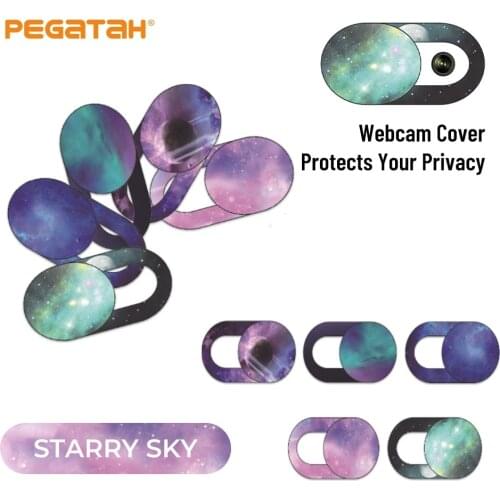 Hot Webcam Cover Starry Sky Phone Antispy Camera Cover for PC Laptop mobile Phone Privacy Protection Shutter Slider lens Sticke