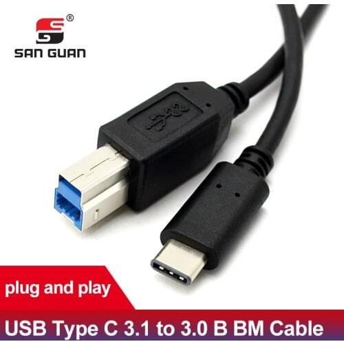 3.1 USB Printer Cable Type C Male To B Male Scanner USB 3.0 B Extension Printer Cable For Canon Epson HP
