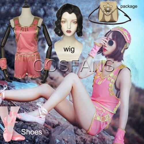 Anime Game Identity V Cos Margaretha Zelle Cosplay Costume Dancer Uniform Dress Halloween Party Cosplay Dress Women wig Shoes