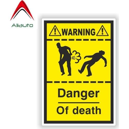 Aliauto Creative Warning Car Sticker Moose Vinyl Waterproof Sunscreen Anti-UV Reflective Decal Accessories,12cm*12cm