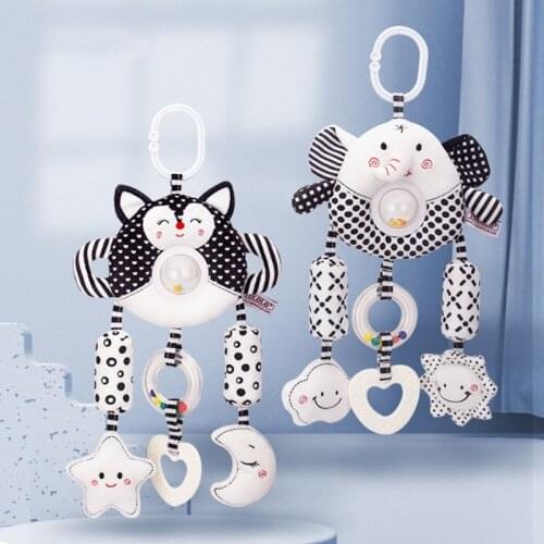 Cartoon Baby Crib Mobiles Rattles Music Educational Toys Bed Bell Carousel for Cots Infant Baby Toys 0-12 Months for Newborns
