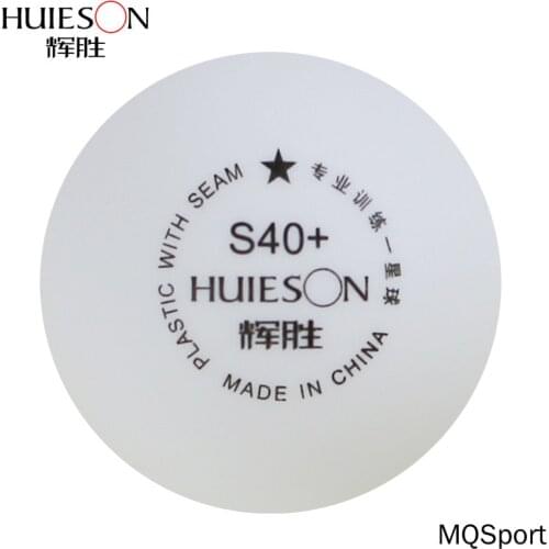 Huieson 100pcs/bag 1 Star ABS Plastic Table Tennis Balls New Material Environmental Ping Pong Balls S40+ for Teenagers Training