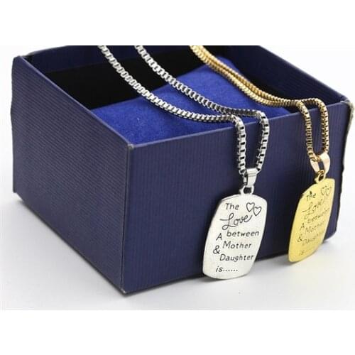 N367 cheap Present day mother fashion chain with letter "love between mother and daughter" women jewelry wholesale
