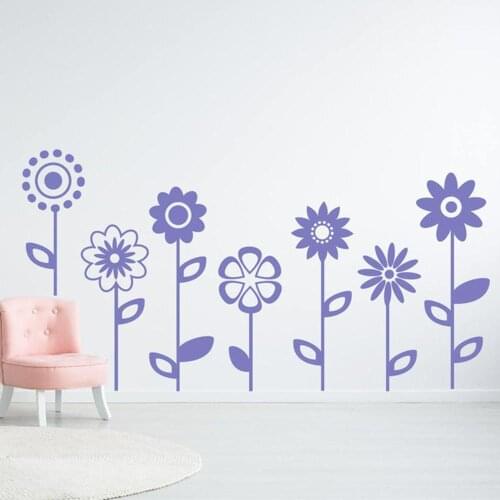 Makeyes Flower Decals Girls Bedroom Wall Sticker Flowers Beauty Cute Wall Decor Vinyl Art Home Rooms Sweet Decoration Rose Q220