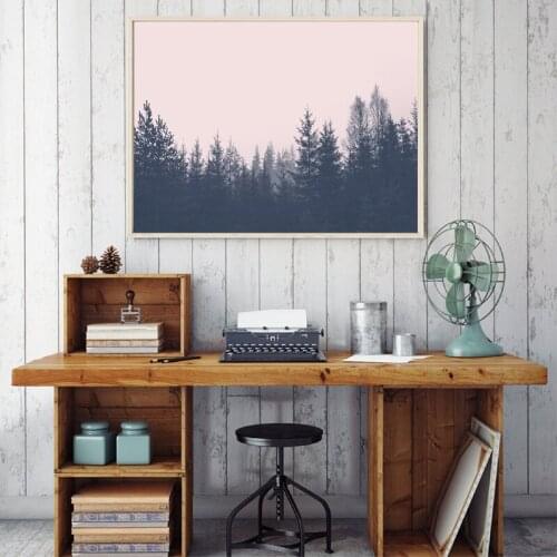 Forest Print Tree Landscape Photography Wall Art Canvas Painting Minimalist Art Poster Wall Picture Modern Art Home Decoration