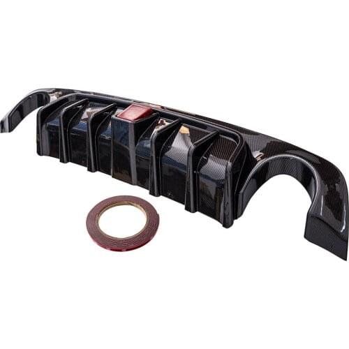 Tuning Car Carbon Rear Bumper Diffuser Lip with LED for Infiniti Q50 Q50L 2018-2019