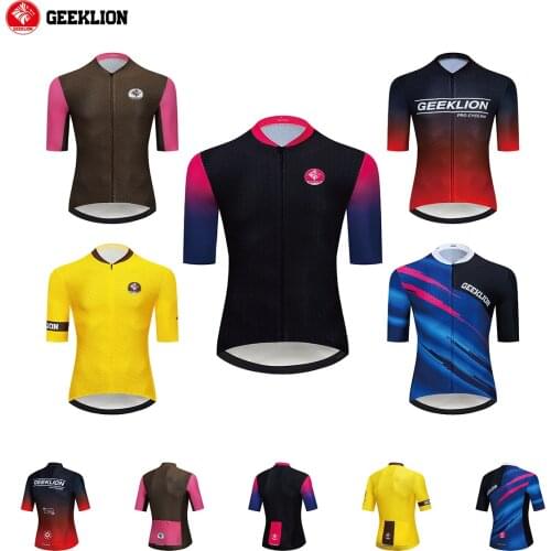 Geeklion Racing Training MTB Clothes Laser Cut Cycling Jersey Pro Ropa Ciclismo Bike Clothing Bicycle Wear Summer Kit