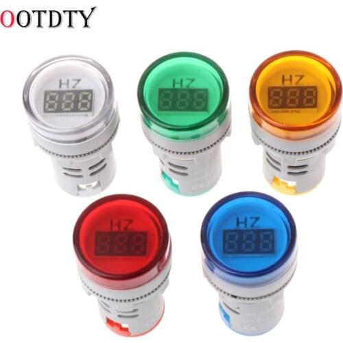 OOTDTY 22mm Hertz AC Frequency Meter LED Digital Display Indicator Signal Lamp Lights