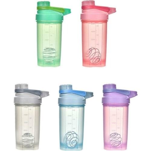 500 Ml of Portable Fitness Bottles of Whey Protein Powder Ball Leakproof Cap Tourism Outdoor Water Bottles Water Bottles