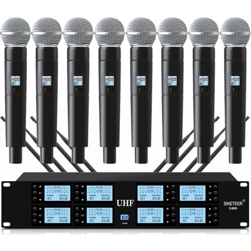 Professional UHF wireless microphone system handheld microphone church school outdoor activity stage microphone wireless