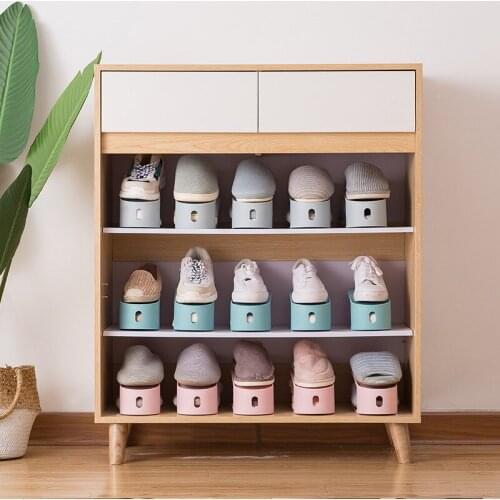 Adjustable Shoe Storage Rack Double-layer Integrated Shoe Tray Simple Storage Shoe Rack Saving Shoe Cabinet Space