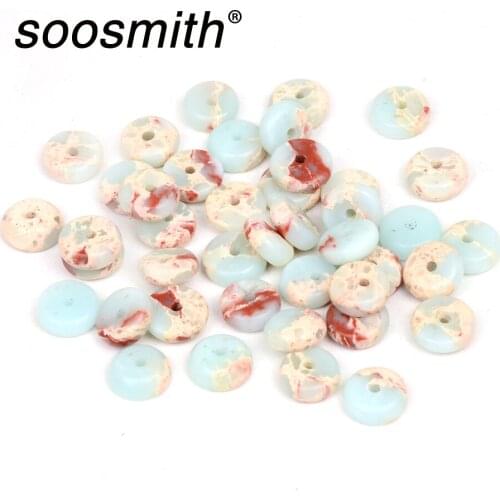 Retro Emperor Stone Loose Spacer Beads DIY Handmade Charms Bracelet Necklace Beads For Jewelry Making Accessories 8mm 10mm