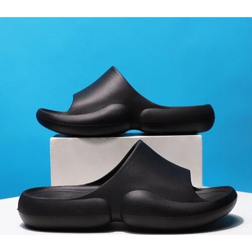 Women Thick Platform Slippers Summer Beach Eva Soft Sole Slide Sandals Leisure Men Ladies Indoor Bathroom Anti-slip Shoes