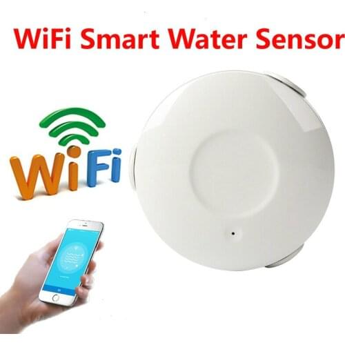 Smart home office intelligent wifi water leakage detector sensor with sensitive metal probe APP control water leakage flood