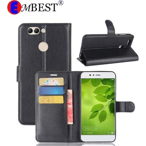 EMBEST Leather Flip Case For Huawei Nova Lite Plus Smart Luxury Wallet Fitted Cover For Huawei Nova 2 2s Plus Cases Coque capa