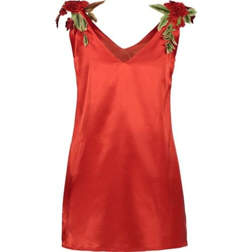 2019 Women Embroidery V-neck Summer floral Dress 2019 Sexy Spaghetti Strap robe Party Dresses