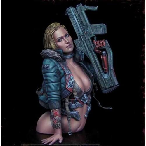 1/11 Resin Model Bust GK Eva Mechanical female warrior Unassembled and unpainted kit