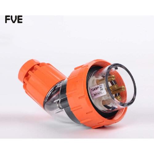*10A 3 phase 5pin water proof angled male plug switchgear IP66 56PA510