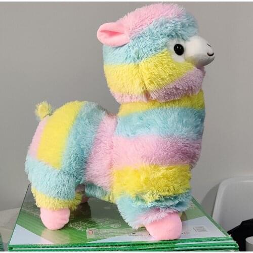 13/18cm Cute Rainbow Alpaca sheep Doll Plush Toys stuffed Animals Pillow Cushion Christmas Gift for Kids