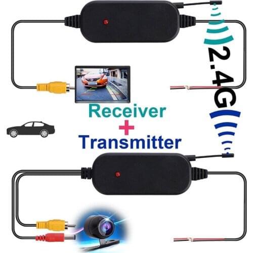 2.4G Wireless Color Video Transmitter & Receiver For Car Rear Backup View Camera