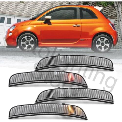 2PCS For Fiat 500e Pop/Sports Dodge Viper VX I(5th Gen)2012 Front/Rear Bumper Led Side Marker Turn Signal Indicator Amber Lights