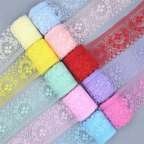 4cm width flowers mesh Lace Ribbons organza Fabric Dress Garments hair Accessories GH147