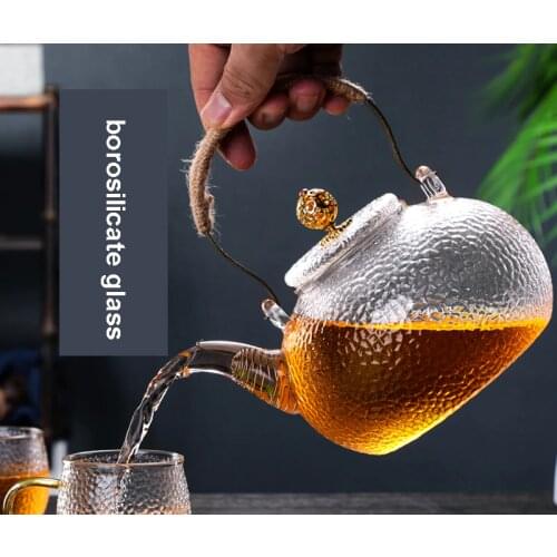 700ML, high-temperature borosilicate glass coffee kettle, rain-drop embossed glass turkish coffee, creative clear kettle tea pot