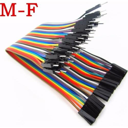 800pcs=1P*40x2Lot New 20cm 2.54mm 1pin 1p-1p / female to male / terminal to Pin / jumper wire Dupont cable lines