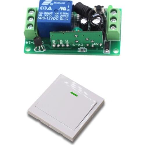9V/12/24v Wireless Remote Control Switch 1 Ch Receiver Relay Module Wall Transmitter For Lighting Lamp Motor Gate 315/433Mhz