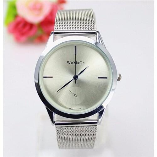 2019 New Top Brand Womage Watch Women Luxury Dress Full Mesh Steel Watches Fashion Casual Ladies Quartz Rose Gold Female Clock