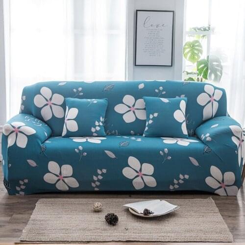Blue Floral Sofa Cover for Living Room Elastic Stretch Sofa Covers Couch Sofa Protector Slipcover Seater Armchair Chair Cover