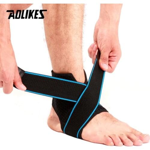 AOLIKES 1PCS Ankle Support Brace Compression Sleeve with Adjustable Strap for Women Men Ankle Wrap Football Basketball Running