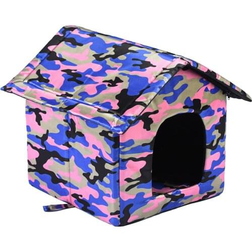 Pet Nest Cat Tent Dog Kennel Outdoor Pet House Safe Warm Waterproof Stray Cat Shelter Pets Tent Sleeping Mats Winter Products