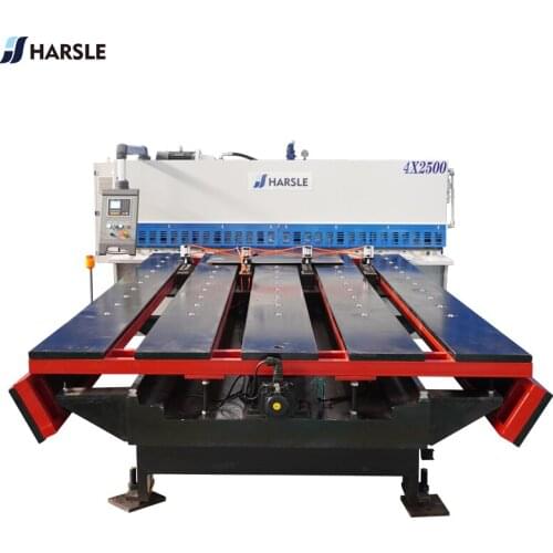 HARSLE 4X2500mm Metal Sheet Hydraulic Swing Beam Shearing Cutter Machine E200PS with Front Feeding Table