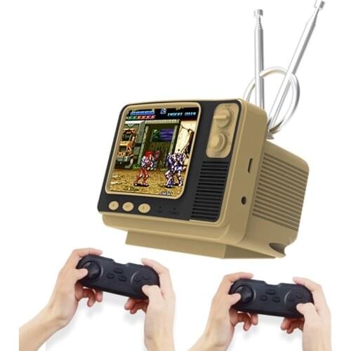Retro Video TV Game Console with Time Clock Function and 2.4G Double Wireless Controller Built-in 108 Games for PS1/N64