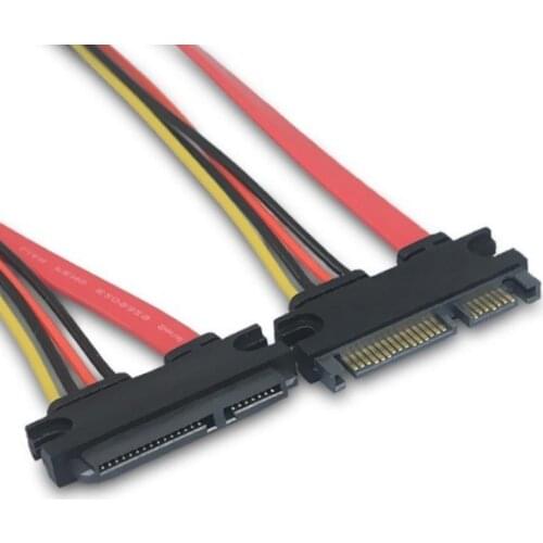 Cable Pin Male To Female Sata Extension Cable SATA 3 III 22 Pin Male to Female 7+15 Pin SATA Data Power Combo Extension Cables