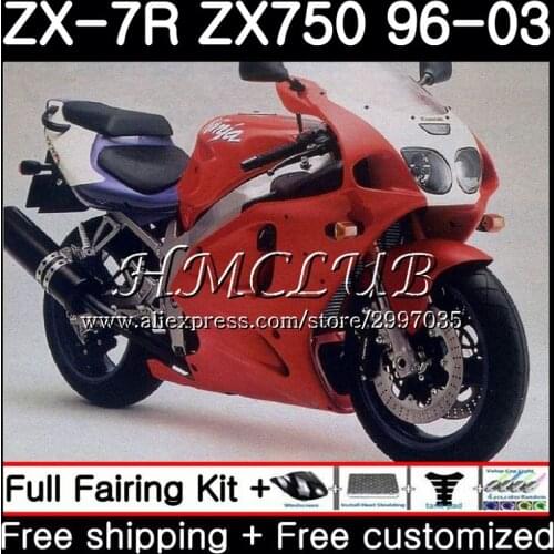 Kit For KAWASAKI NINJA ZX7R ZX750 ZX 7R 2000 2001 2002 2003 48HC.15 ZX 750 ZX-750 ZX 7 R ZX-7R 00 01 02 03 factory red Fairing